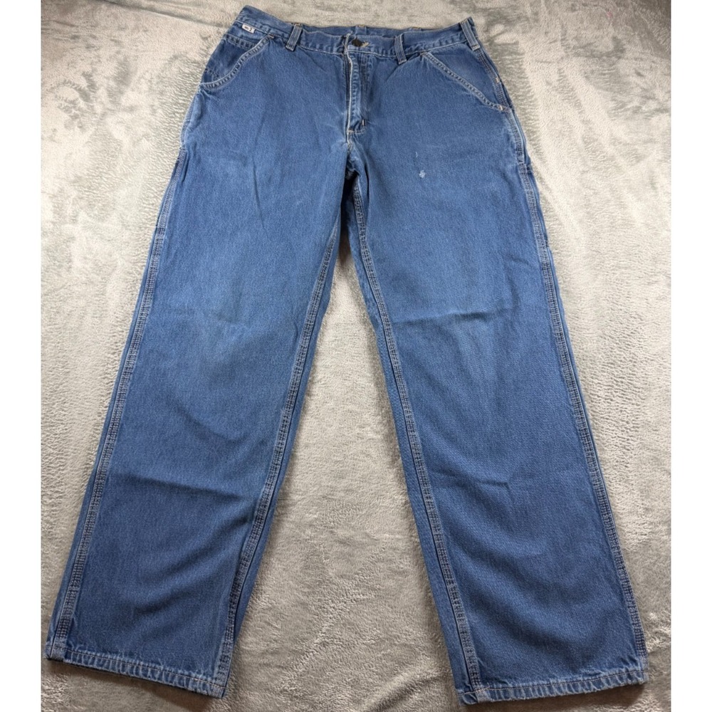 Carhartt FR Carpenter Jeans 34x31 Denim Work Pants Flame Resistant
